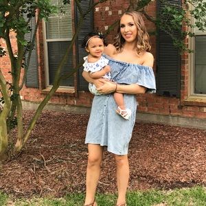 Faux blue jean dress